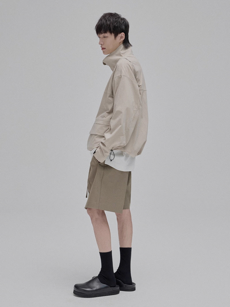 Contrast Zip Cropped Jacket