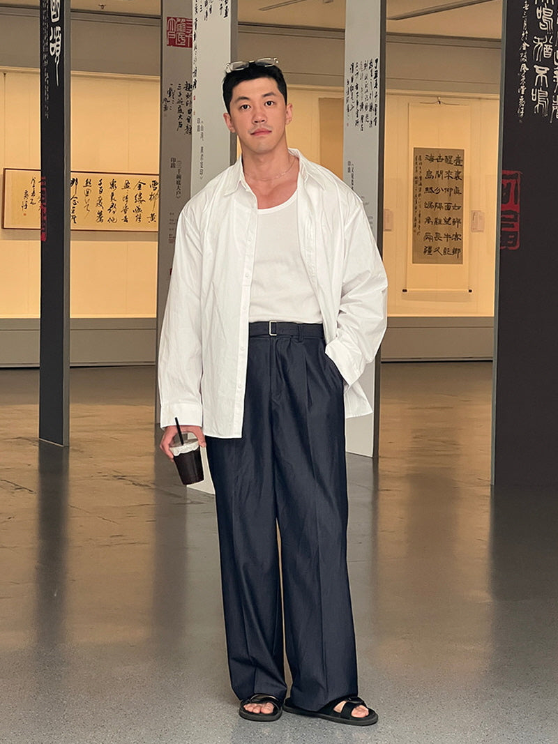 Linen Texture Shirt Jacket