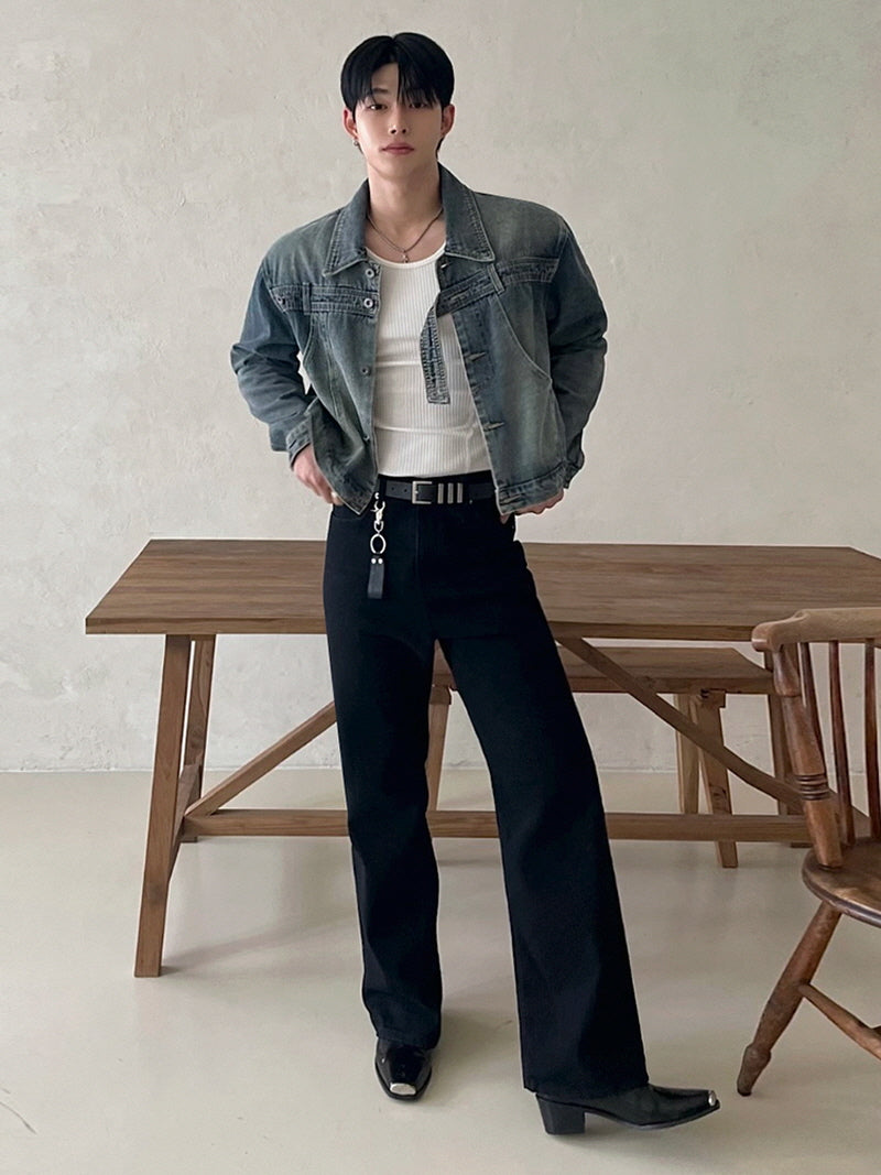 Vintage Cropped Denim Jacket