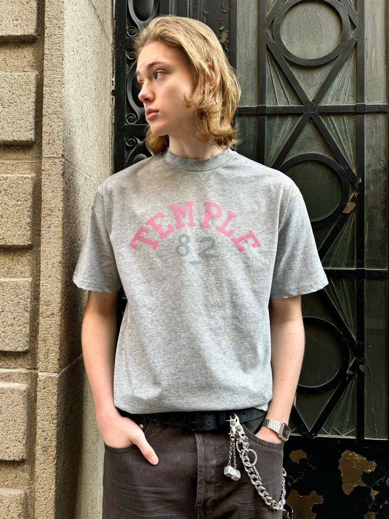 Vintage Mottled Print Distressed Slim Fit Tee