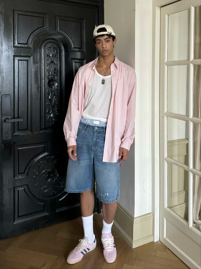 Pink Striped Long-Sleeve Shirt