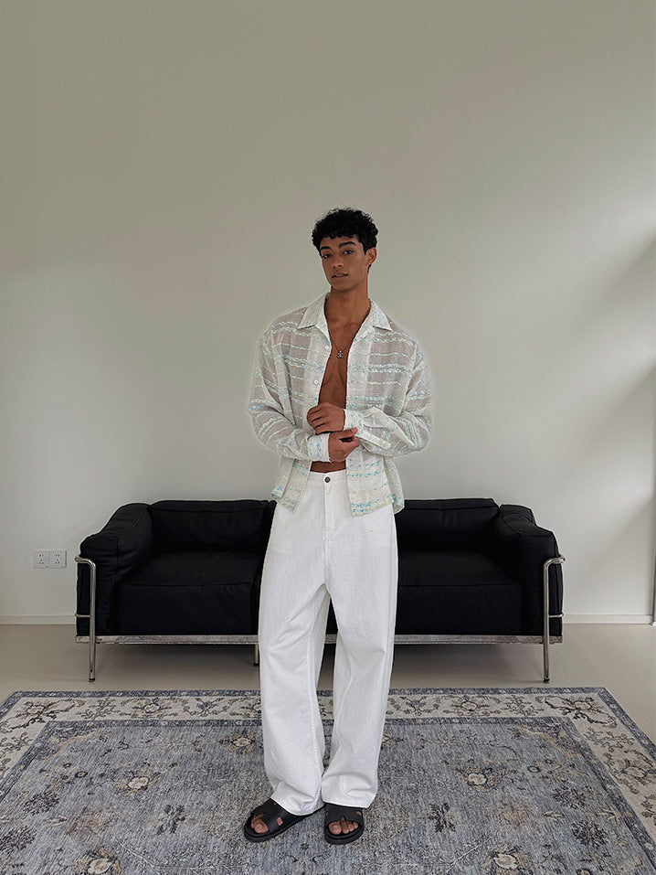 White Loose-Fit Denmim