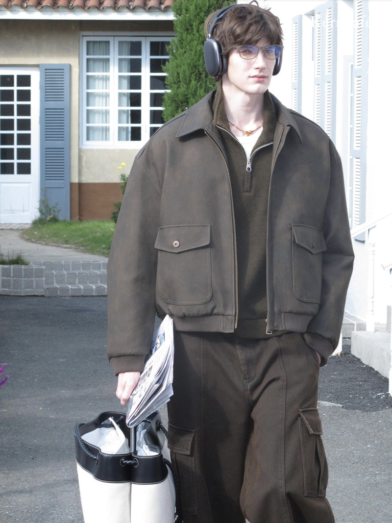 Wide Leather Mood Jacket