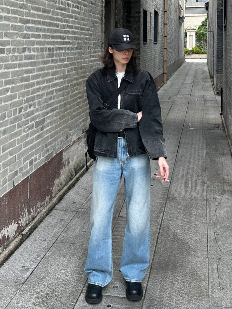 Ice Blue Baggy Jeans