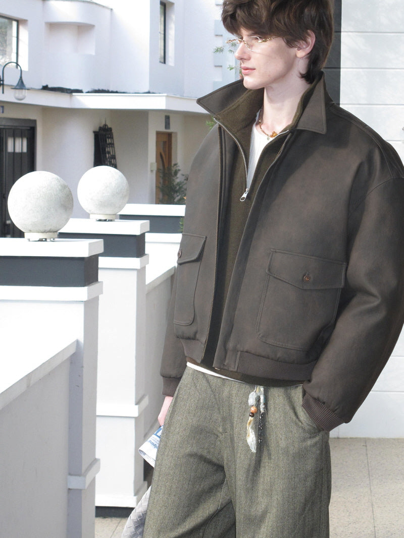 Wide Leather Mood Jacket