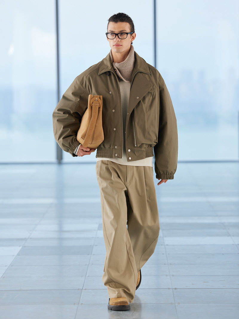 Beige Summer Loose Straight Pants