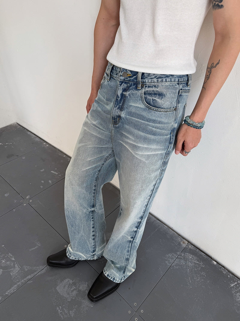Blue Gradient Whisker Jeans