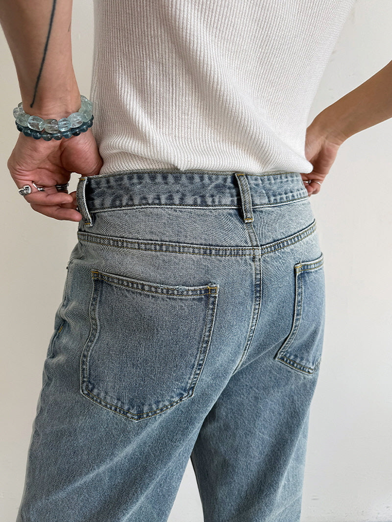 Blue Gradient Whisker Jeans
