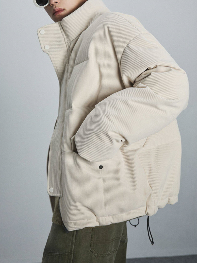Waxy Corduroy Down Jacket