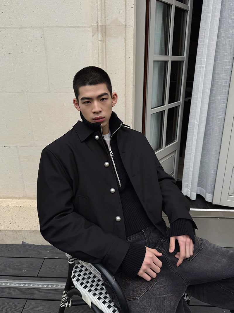 Premium Black TR Twill Down Jacket