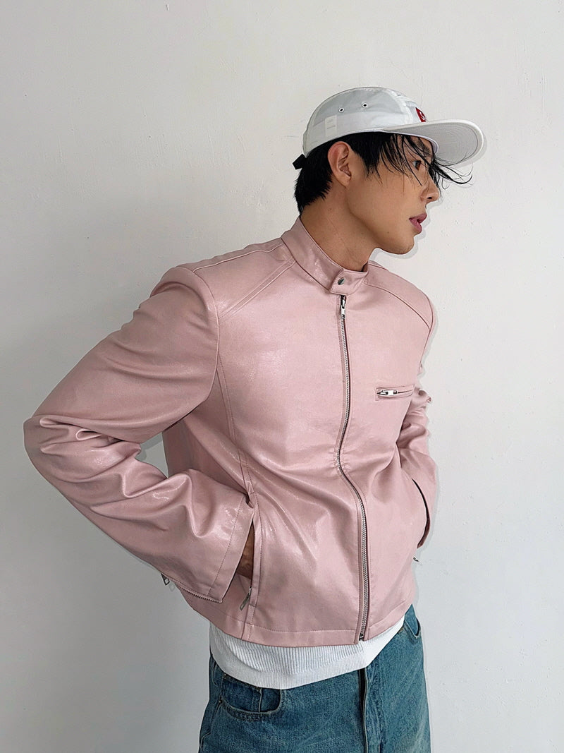 Sexy Slim Glossy Leather Jacket