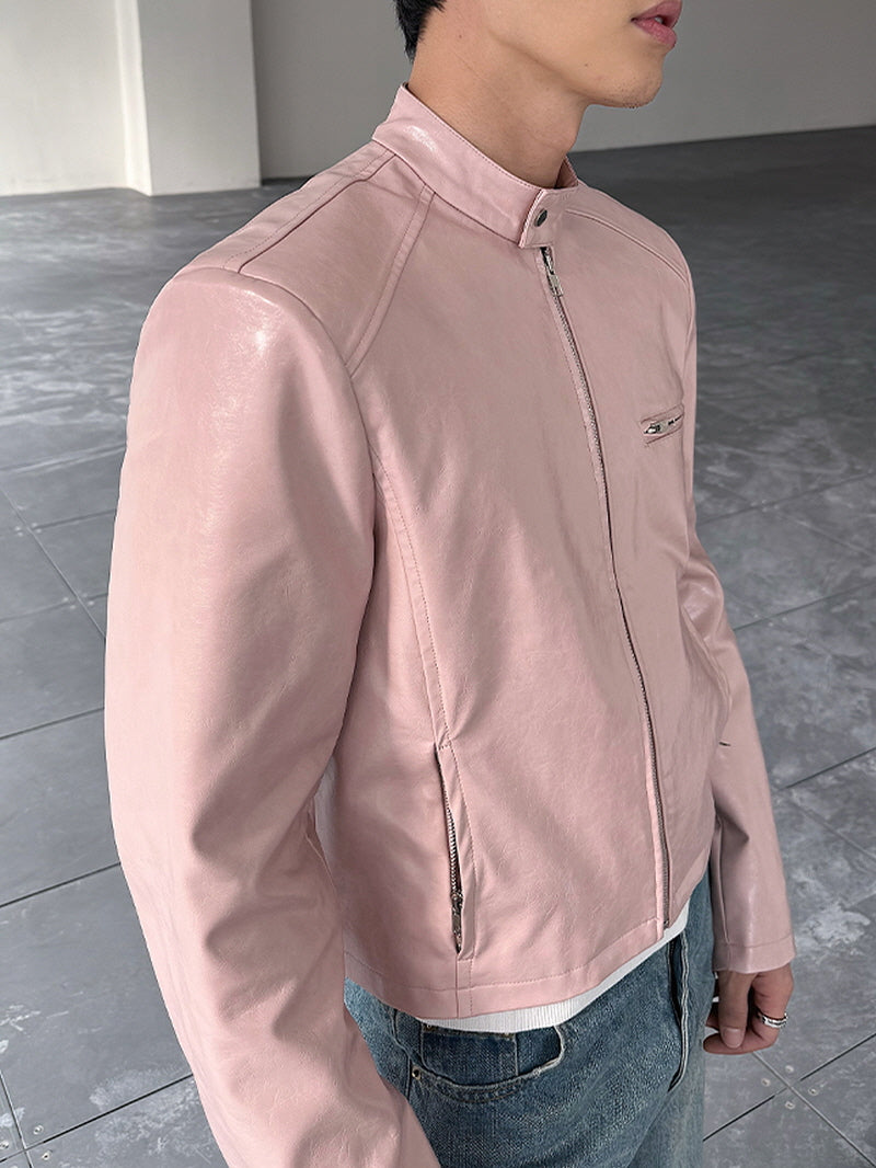 Sexy Slim Glossy Leather Jacket