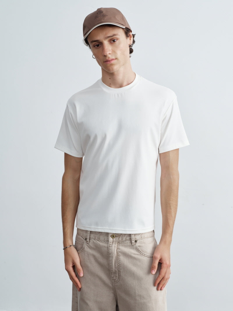 Essential Embroidered Shoulder T-Shirt