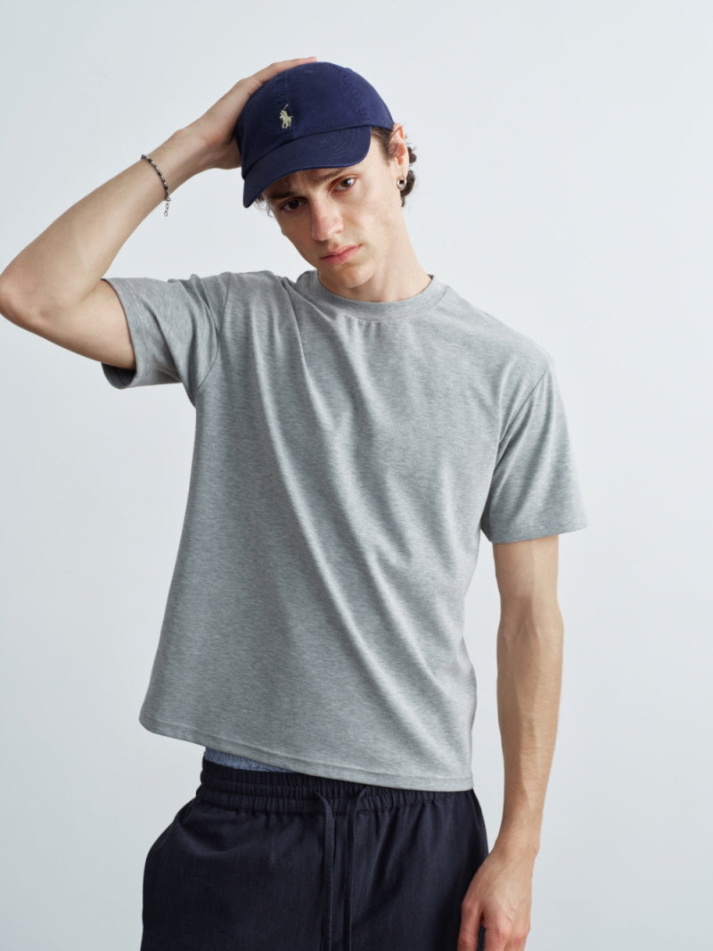 Essential Embroidered Shoulder T-Shirt
