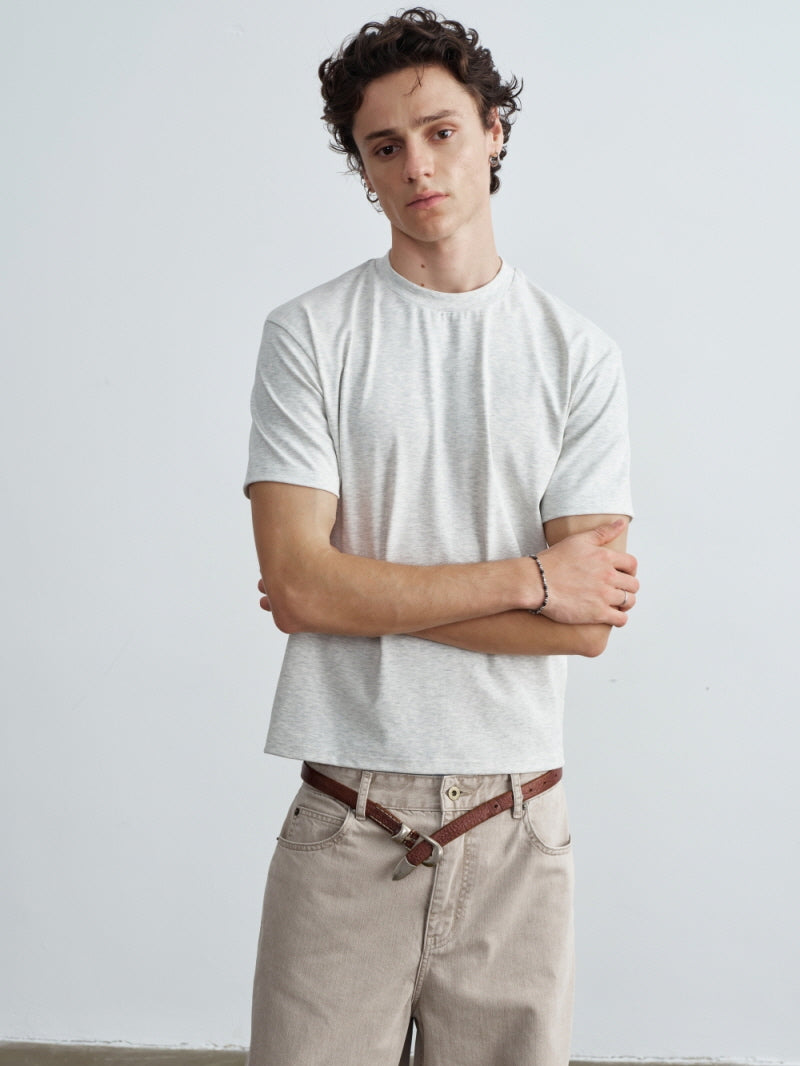 Essential Embroidered Shoulder T-Shirt
