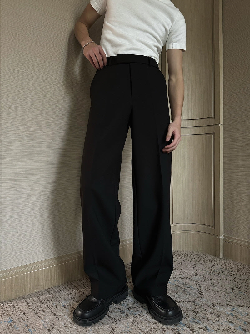 Black Straight-Leg Air-Layer Pants