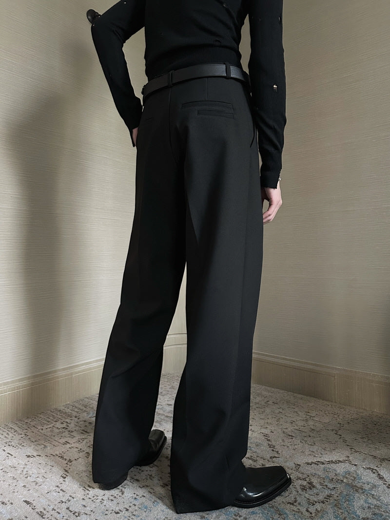 Black Straight-Leg Air-Layer Pants