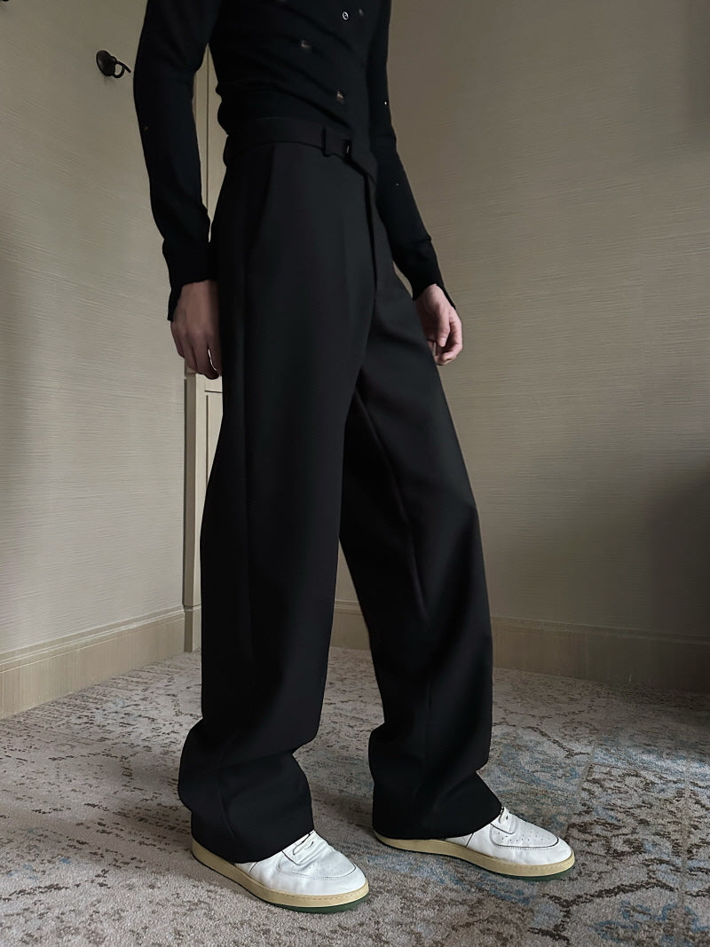 Black Straight-Leg Air-Layer Pants