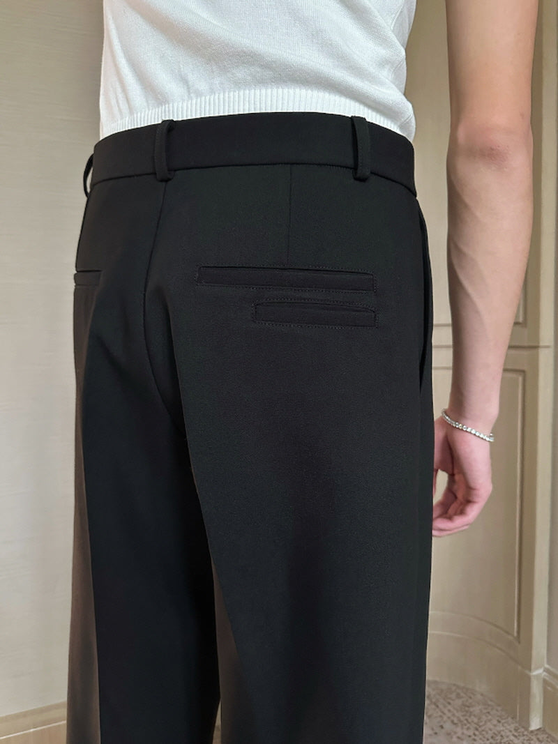 Black Straight-Leg Air-Layer Pants
