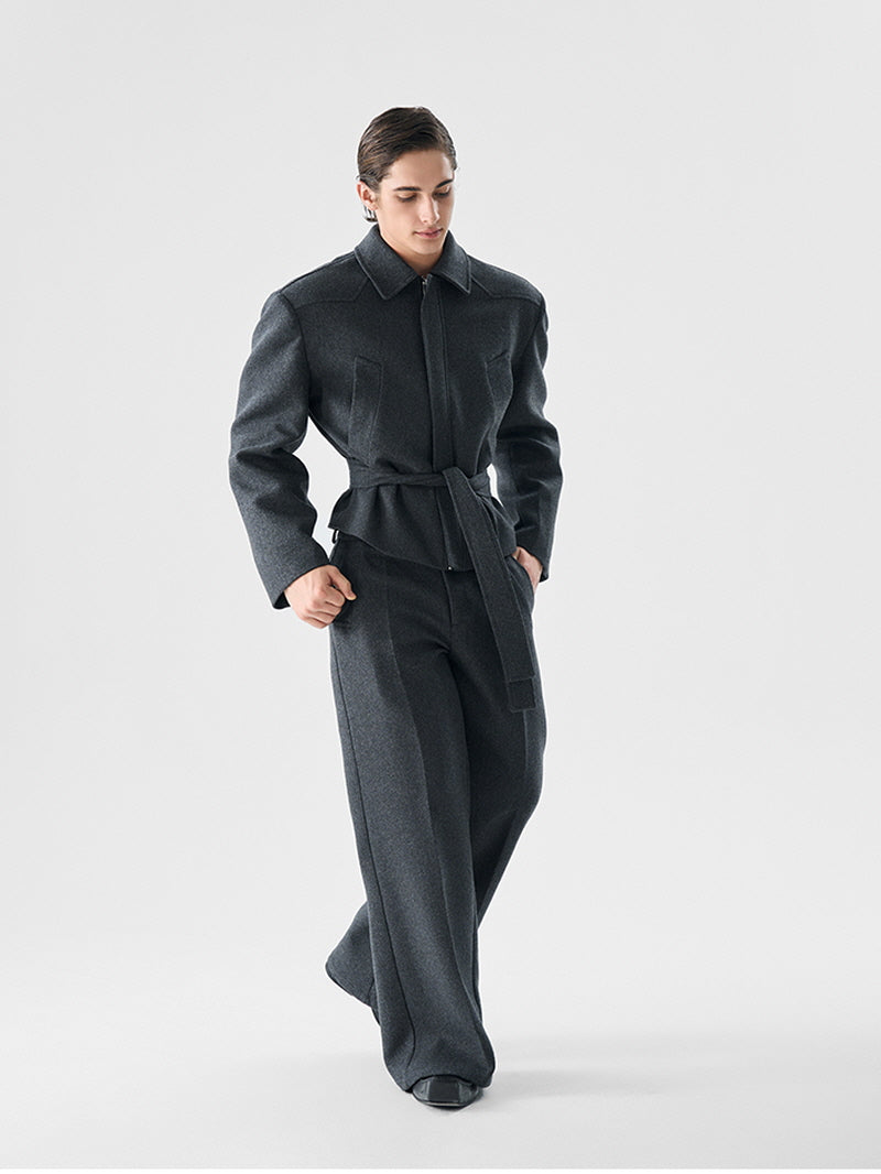 Slightly Cinched Wool Bottom