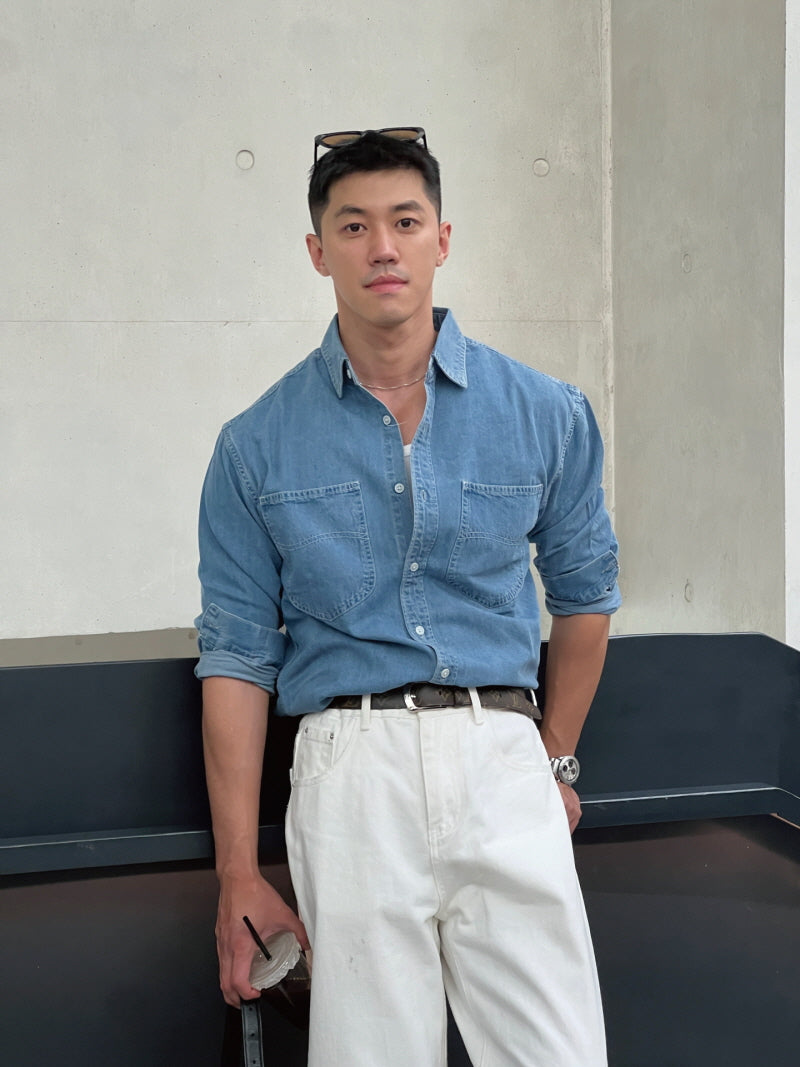Autumn Washed Denim Shirt