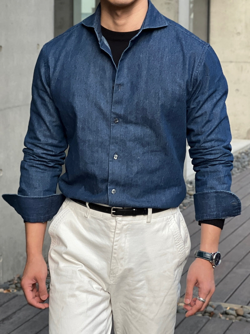 Pure Cotton Denim Shirt