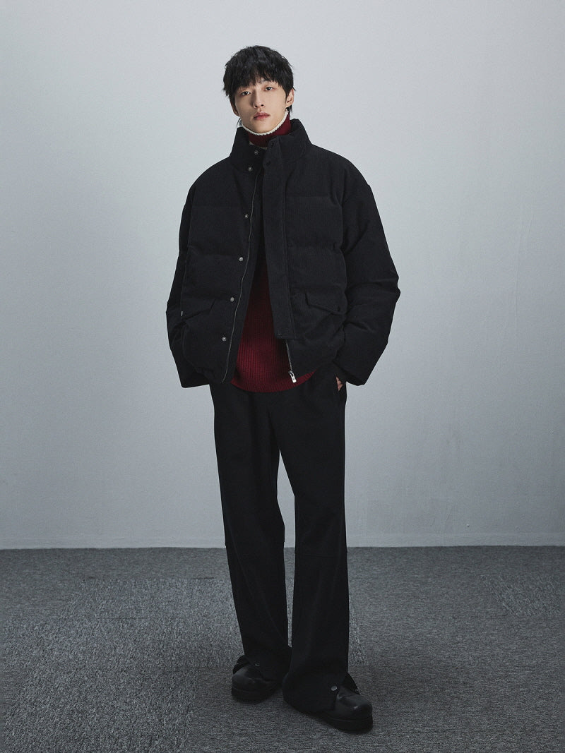 Waxy Corduroy Down Jacket