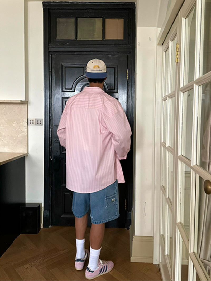 Pink Striped Long-Sleeve Shirt