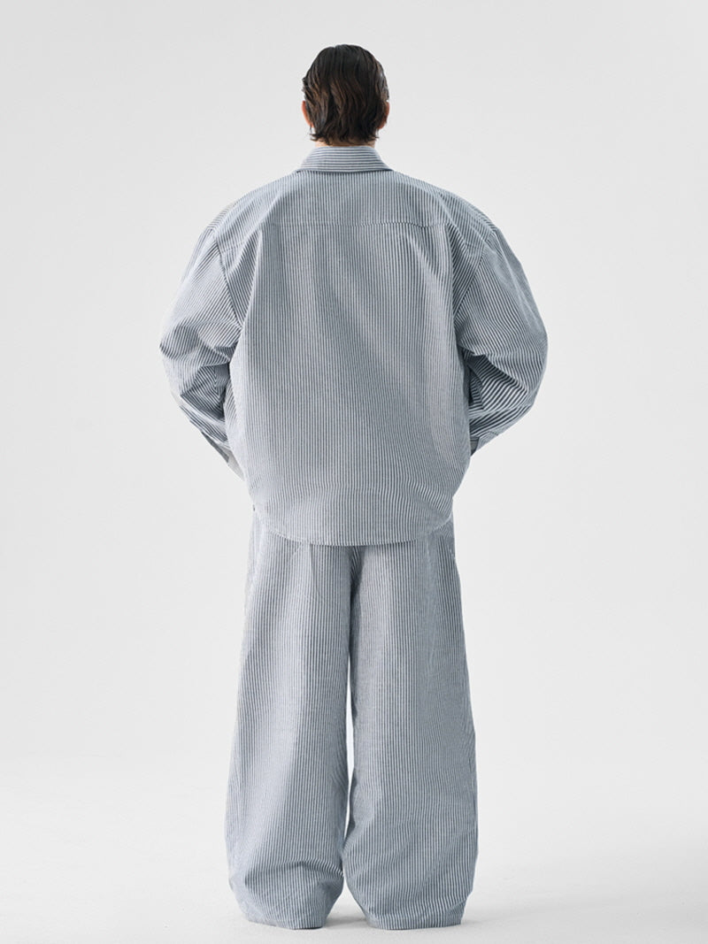 Light Blue Stripe Cotton Bottom