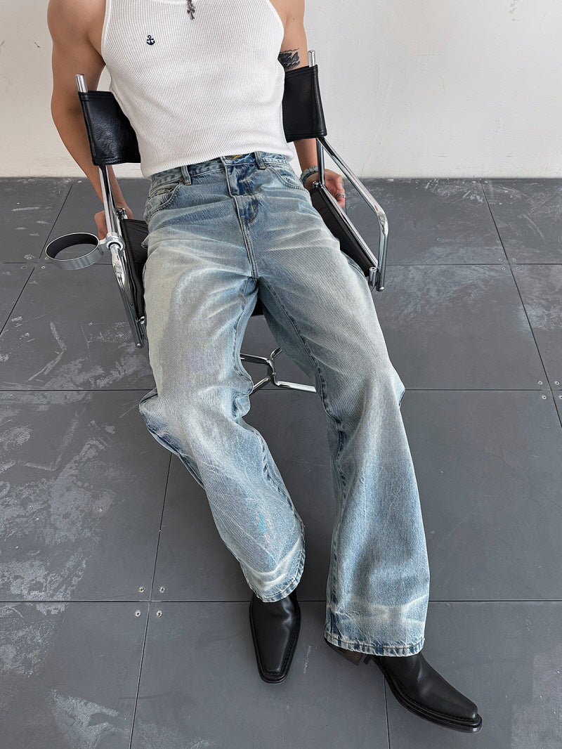 Blue Gradient Whisker Jeans