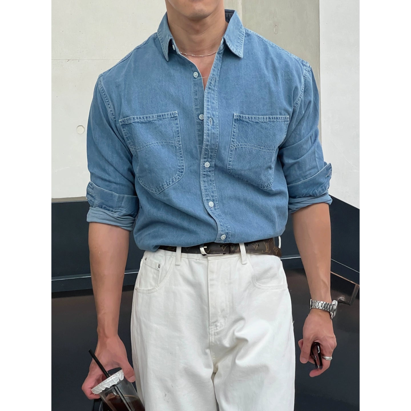 Autumn Washed Denim Shirt