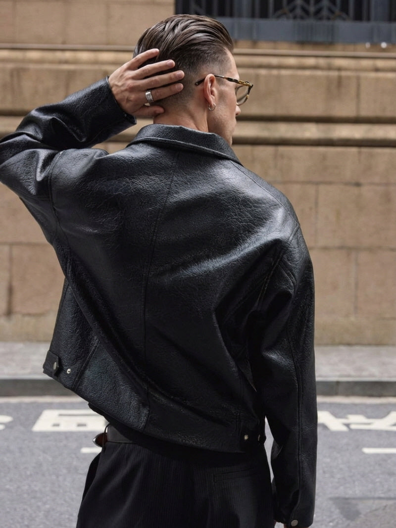 Old Money Short Leather Jacket