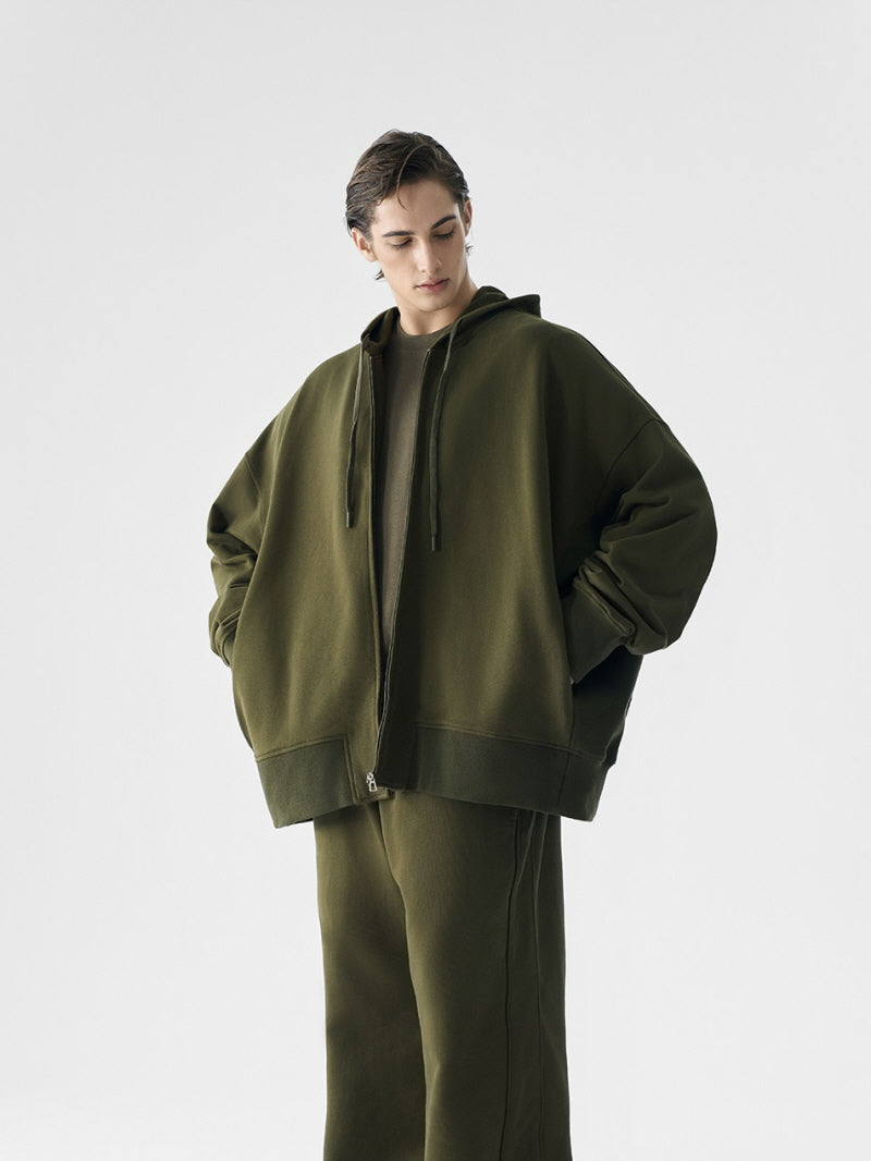 Relaxed Zip Sweat Jacket