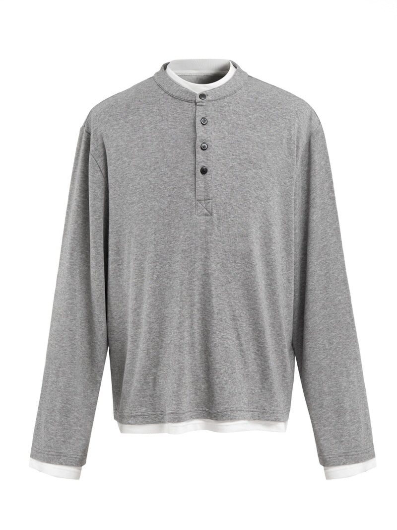 Tencel Wool Layered Henry Collar