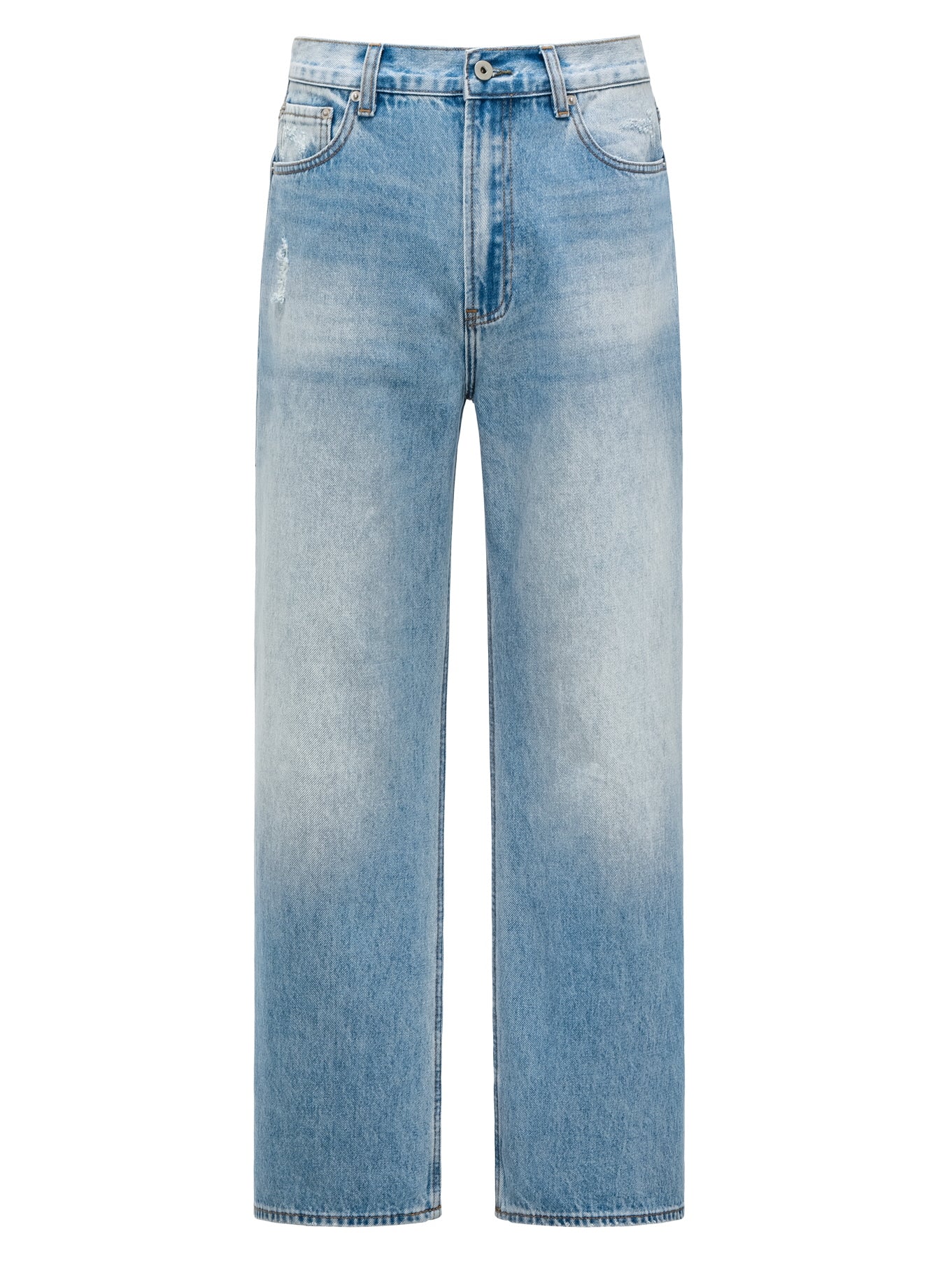 Ice Blue Washed Baggy Jeans