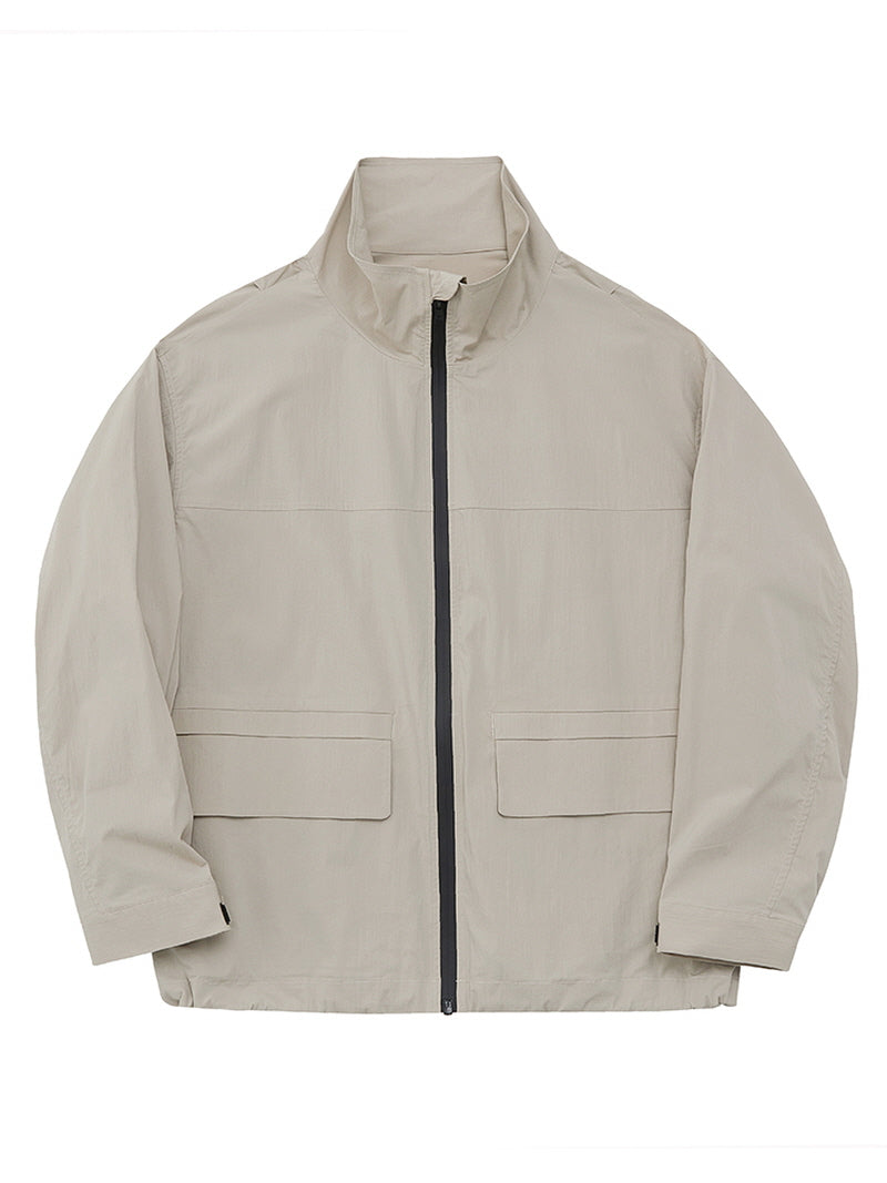 Contrast Zip Cropped Jacket