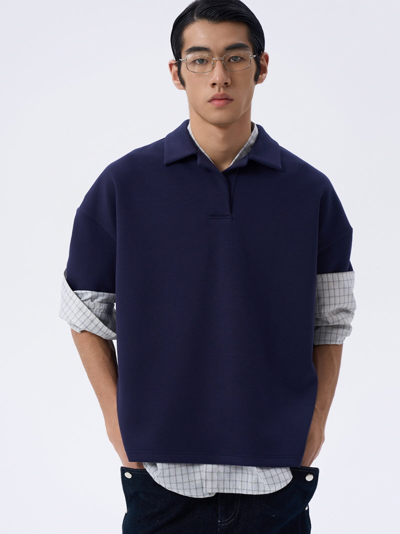 Navy Air Cotton Polo Shirt