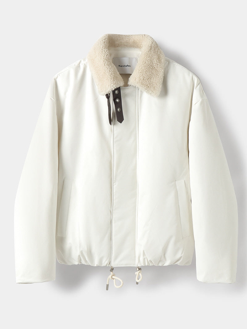 Two-Tone Fur Collar Down Jacket