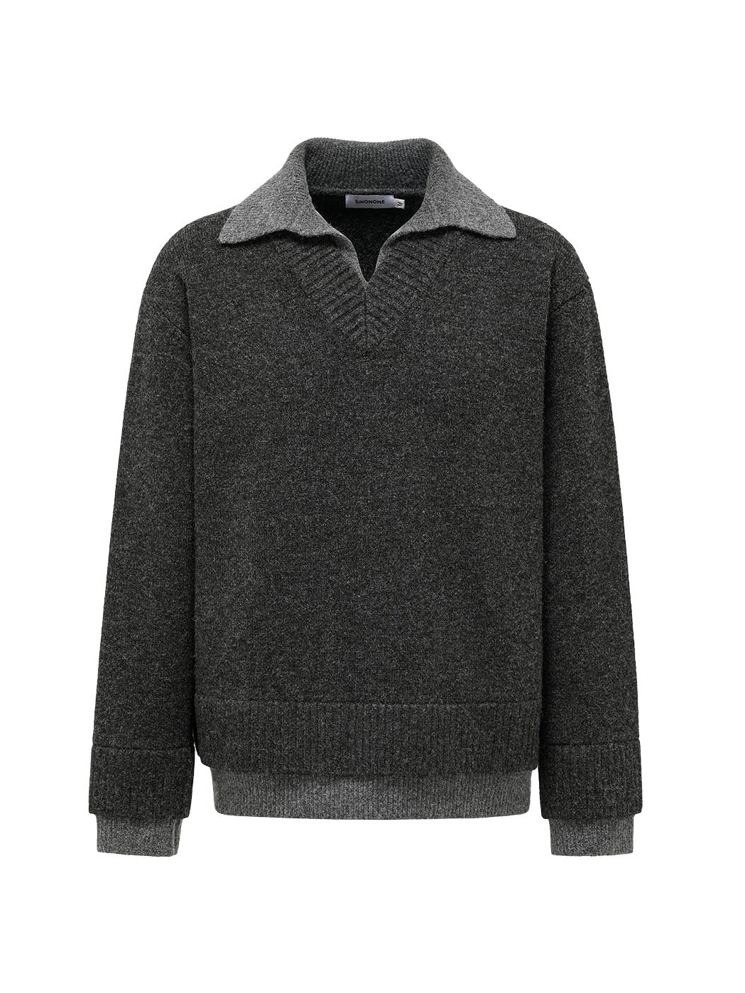 Color-Block Wool Blend Knit