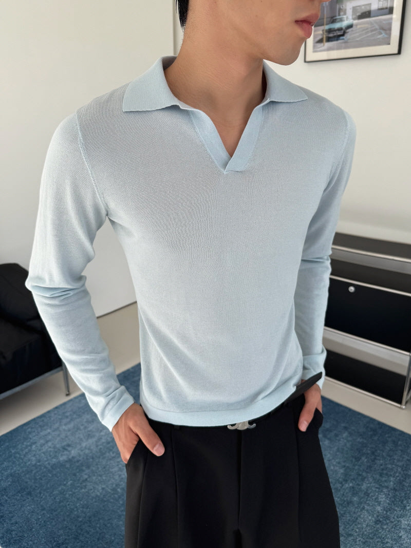 Multi-Color Slim Polo Top