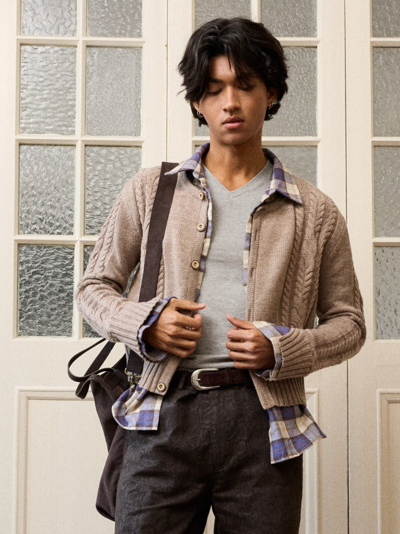 Floral Twist Layered Cardigan