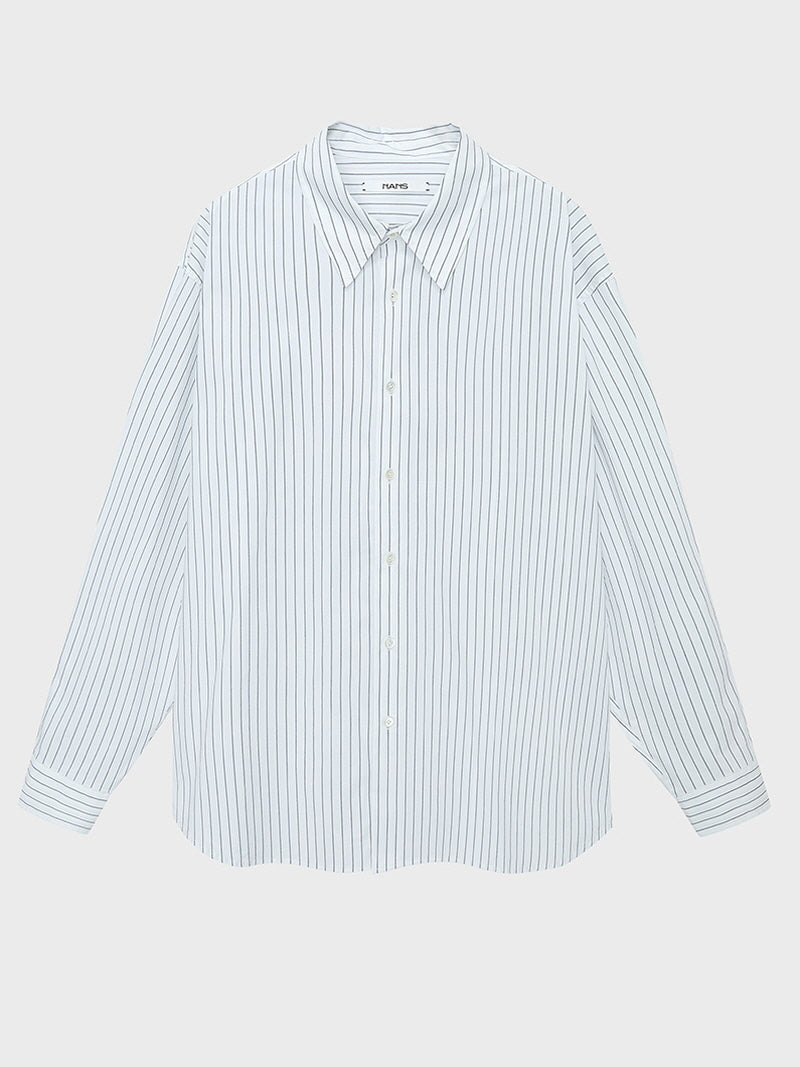 Striped Cotton Blend Casual Shirt