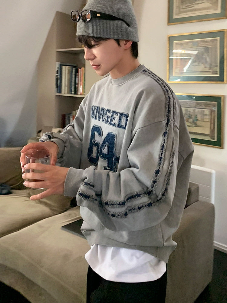 Letter Embroidered Sweatshirt