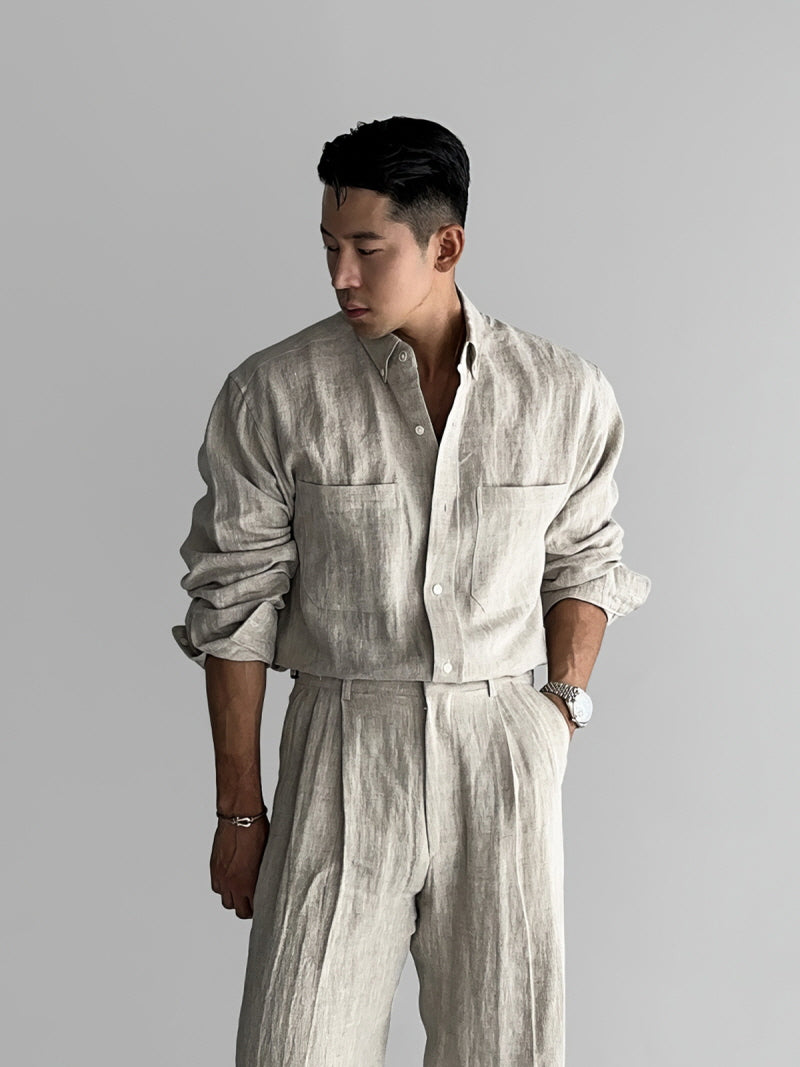Linen Long-Sleeve Shirt