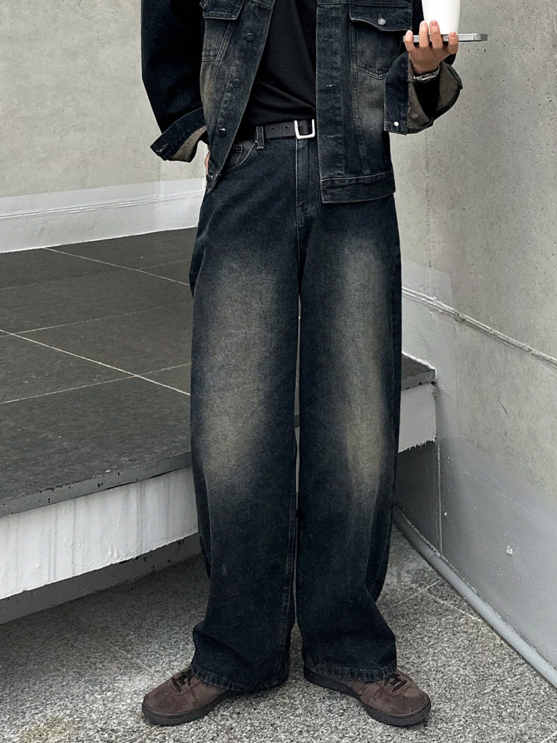 Vintage Loose Wide-Leg Denim Jeans