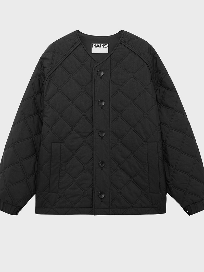 Thinsulate Quilted Collarless Jacket