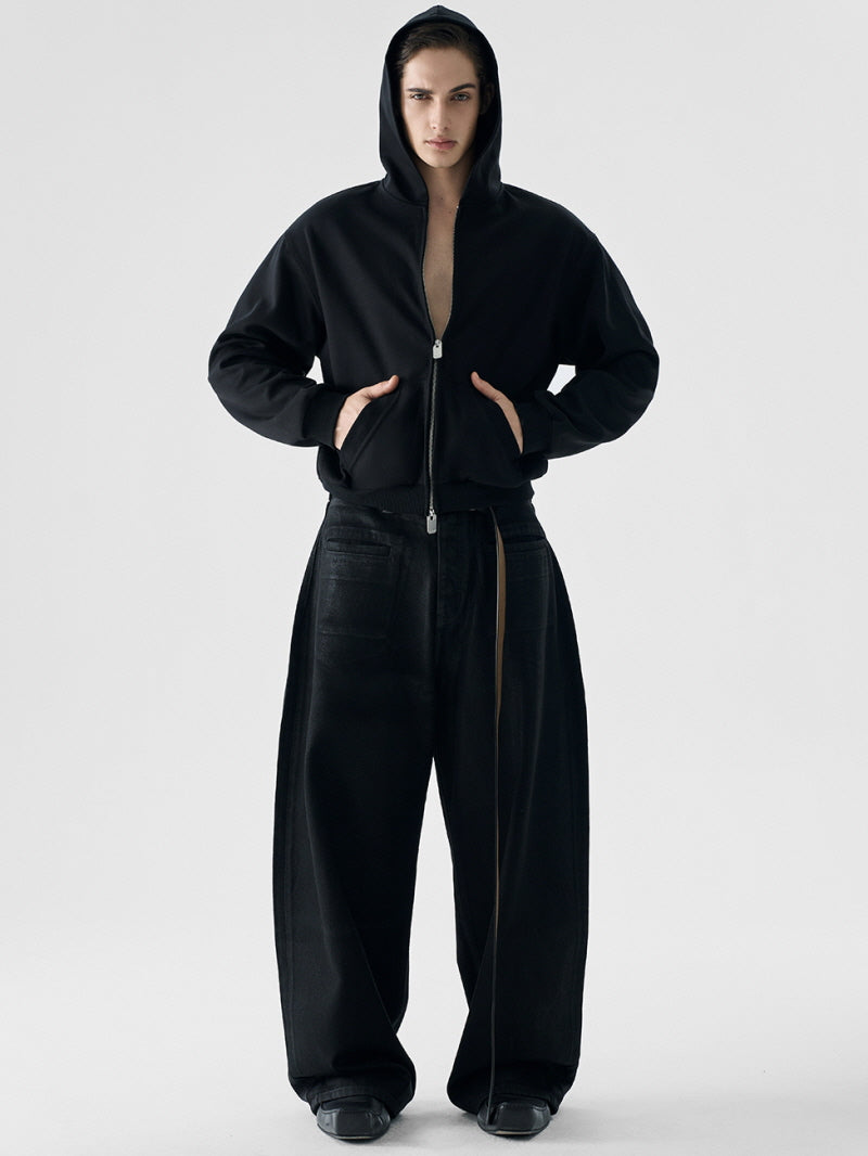 Cinched Waist Boxy Hoodie