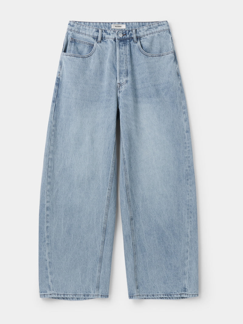 Vintage Washed Wide-Leg Jeans