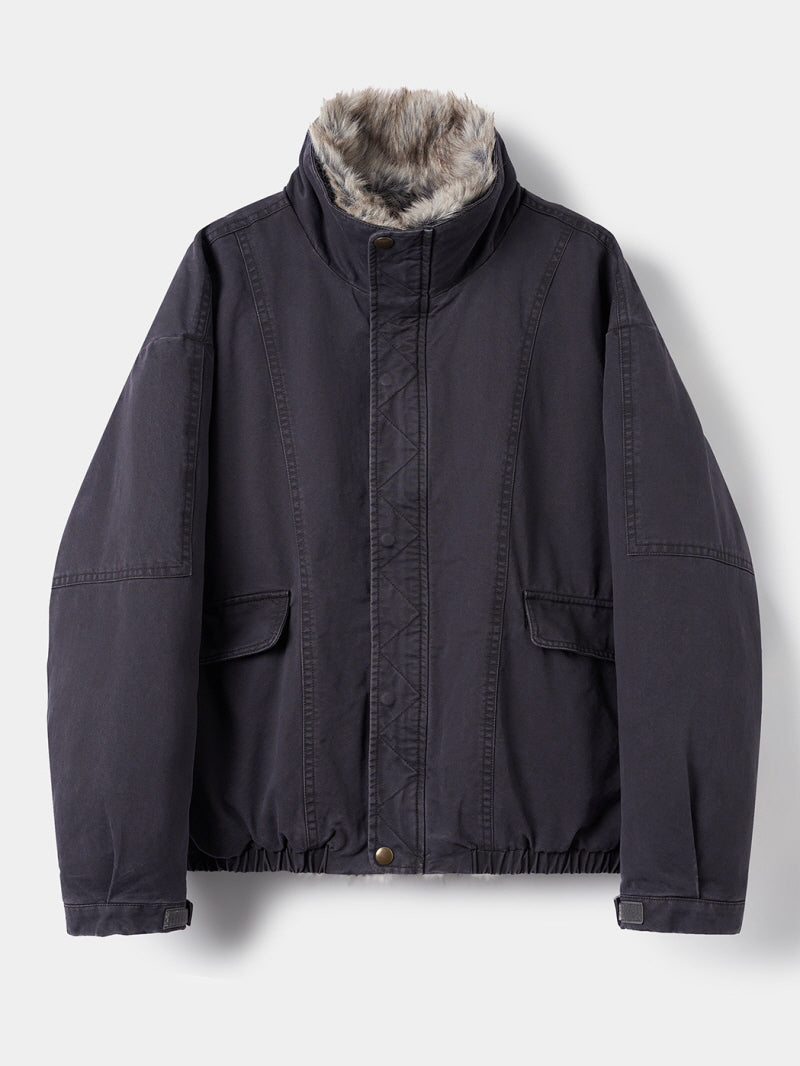 Fur Collar Cargo Down Jacket
