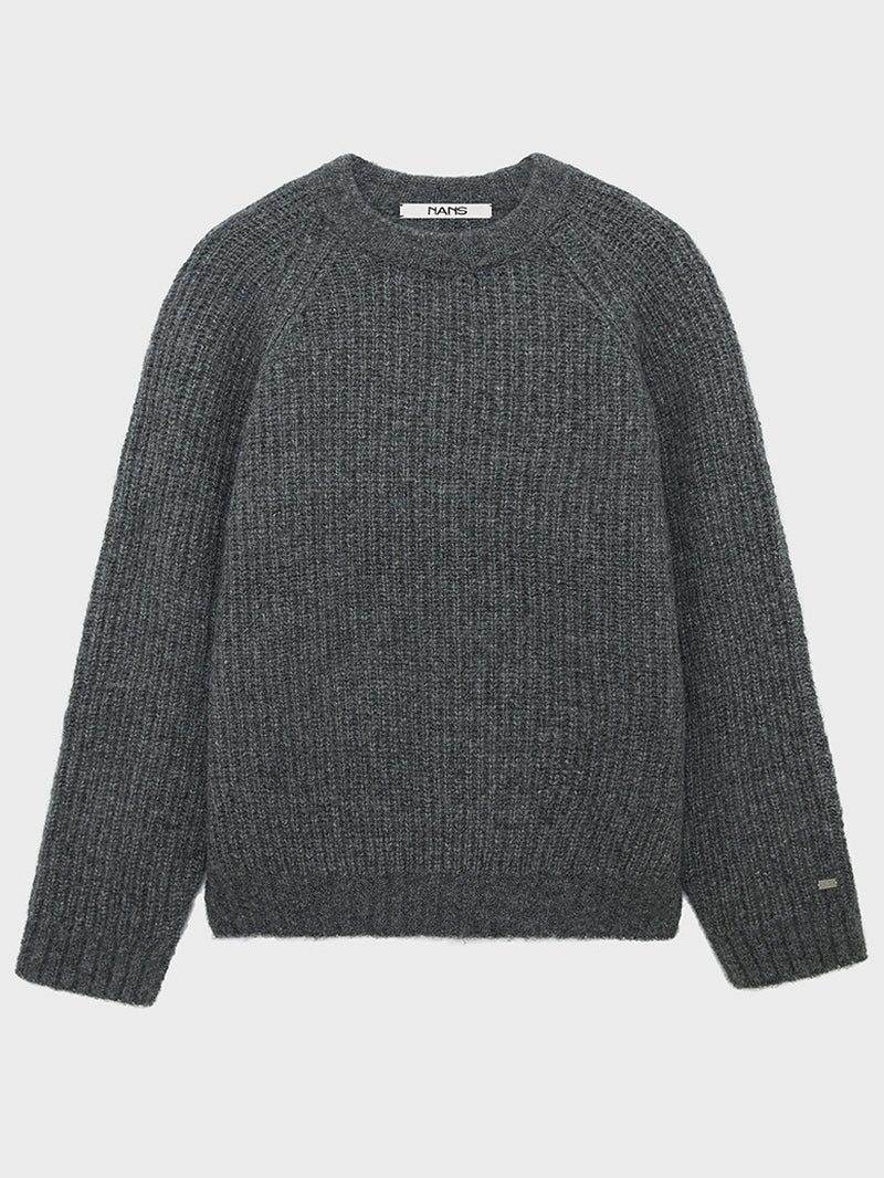 Chunky Alpaca Wool Raglan Sweater